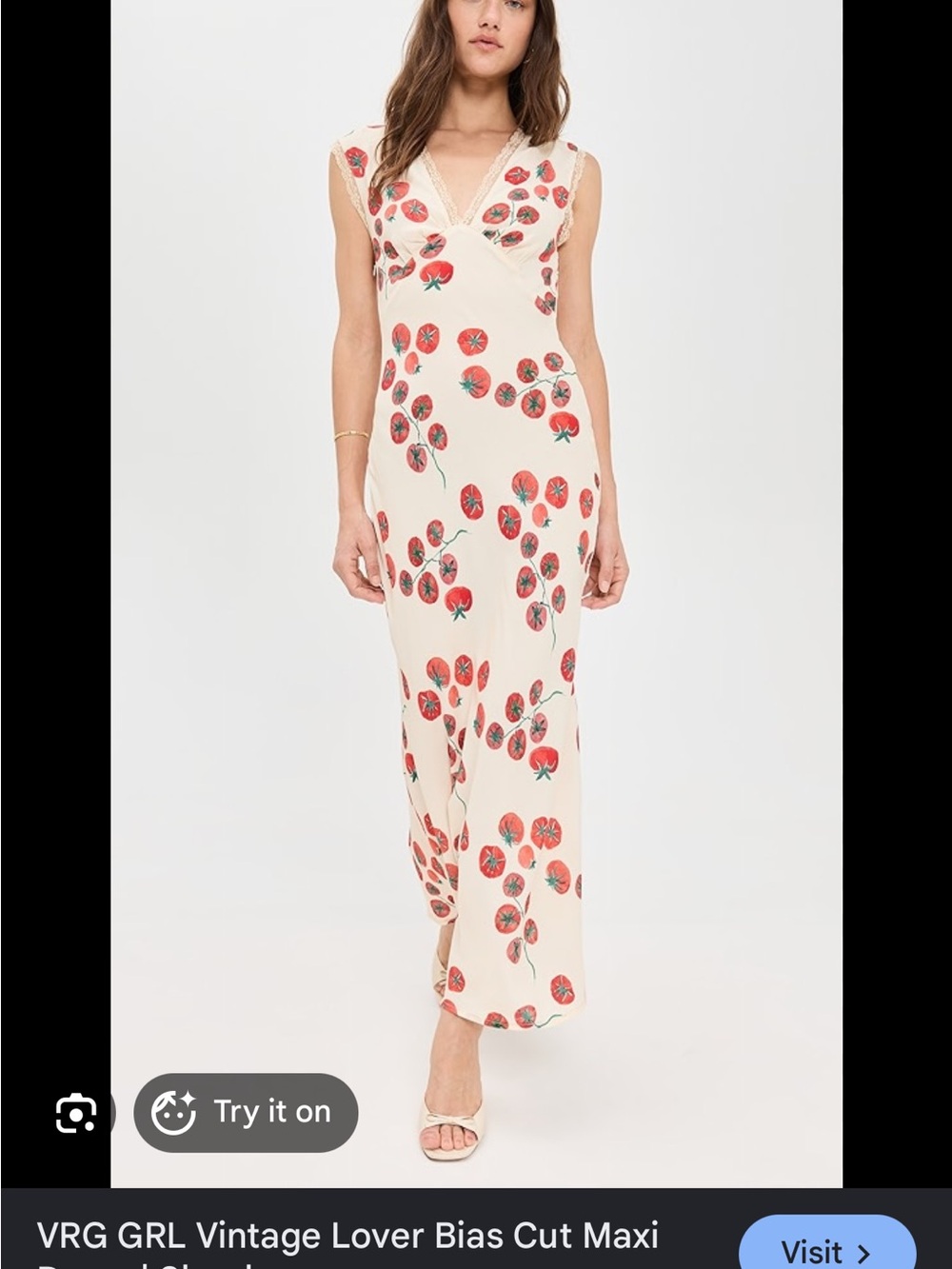 VRG GRL Tomato-Print Slip Dress - Picture 7 of 7